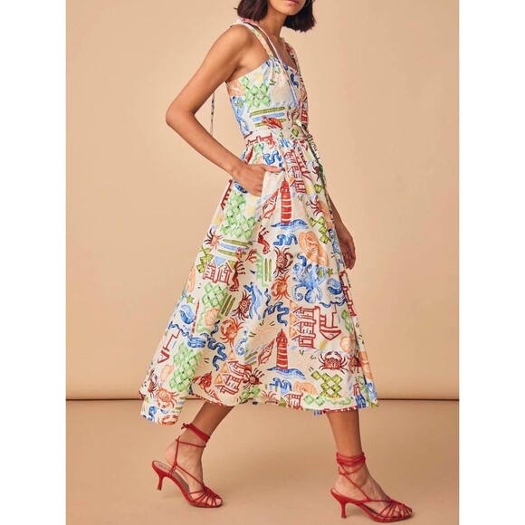 HUNTER BELL Dresses & Skirts - HUNTER BELL Quincy Midi Dress in Surfside NWOT